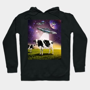 Cow UFO Abduction Hoodie